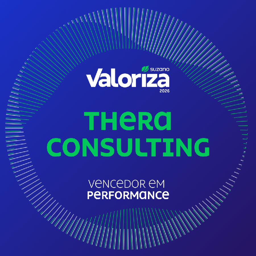 Selo oficial Suzano Valoriza 2026 — Thera Consulting, vencedora em Performance